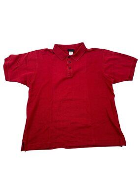 Patagonia Mens Polo Shirt Small Red Organic Cotton Short Sleeve Performance Top